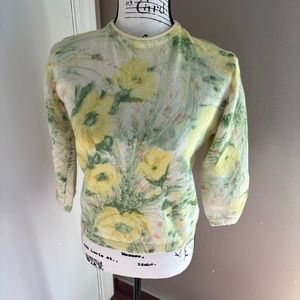 Vintage Angelon by Darlene angora floral sweater